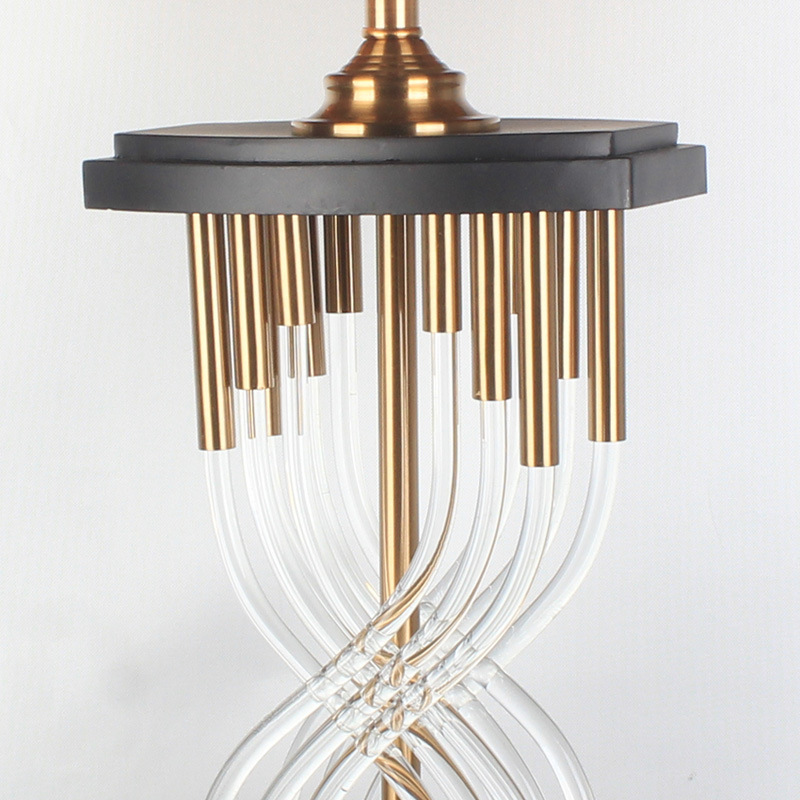 โคมไฟตั้งโต๊ะคริสตัลโป๊ะผ้าสีดำ สไตล์ยุโรป [RFC4082]