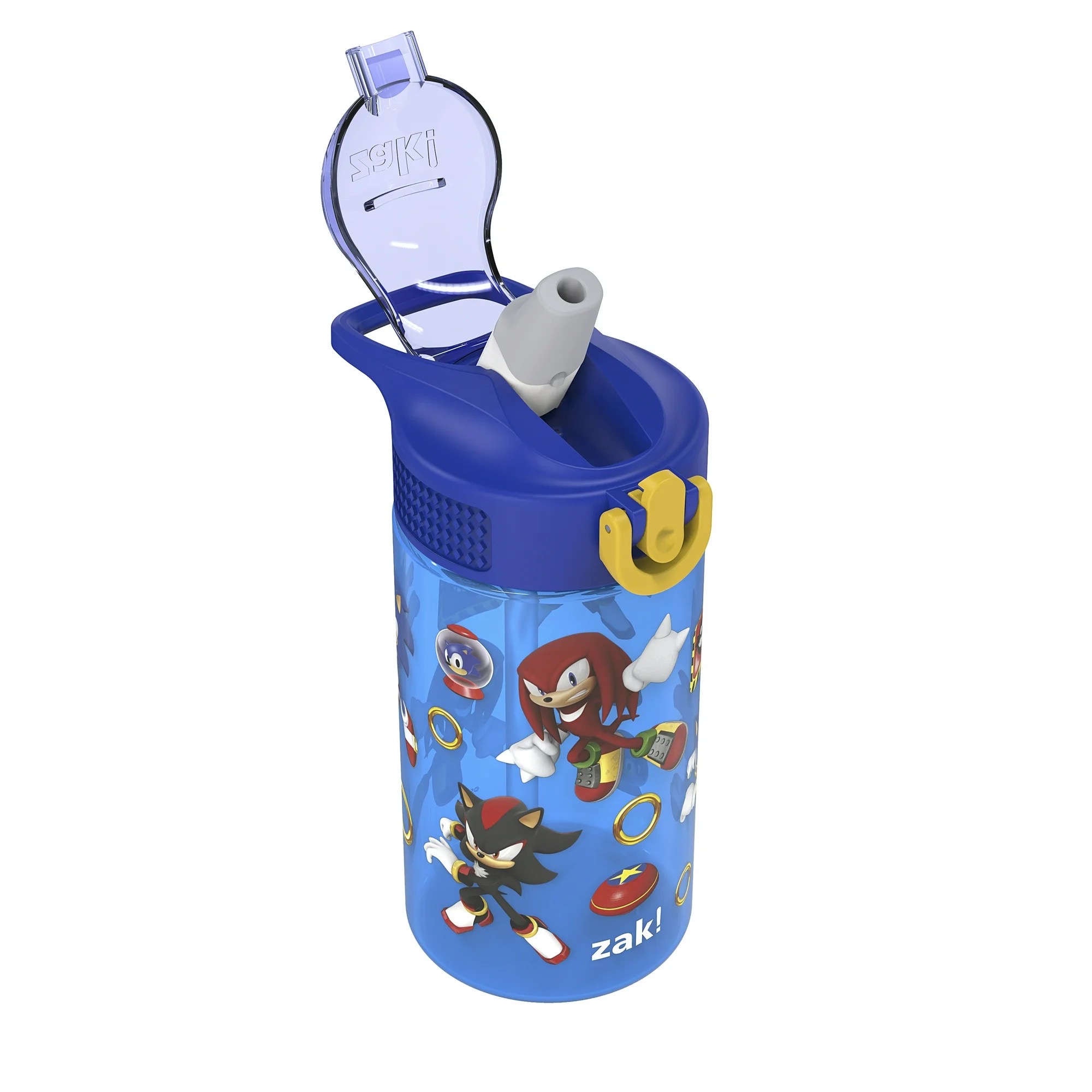 กระติกน้ำพร้อมหลอดดื่มสำหรับเด็ก Zak! Sonic 16 Oz. Reusable Water Bottle with Straw