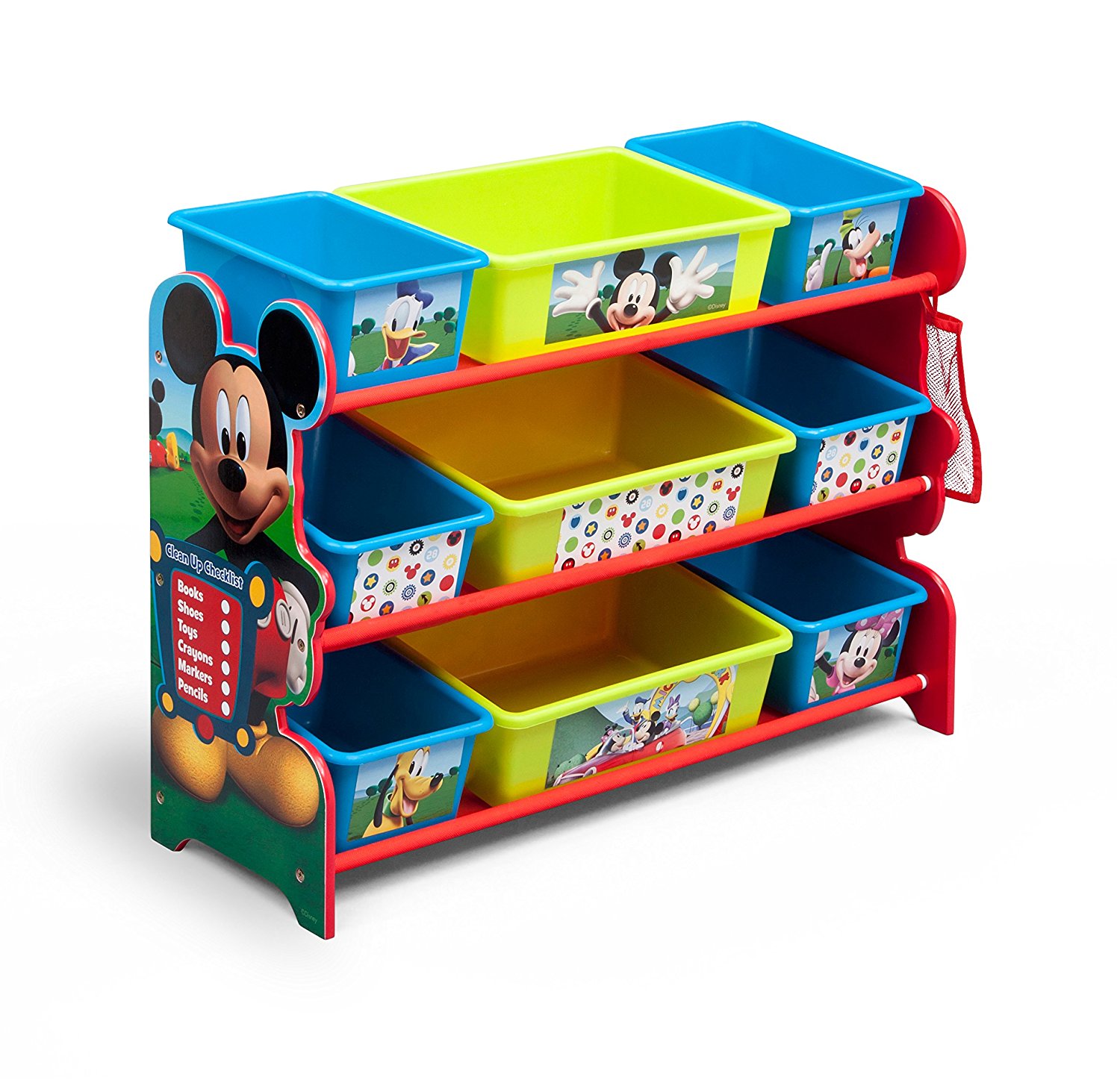 ชั้นเก็บของไม้พร้อมกระบะพลาสติก Delta Children Plastic 9 Bin Organizer (Disney Mickey Mouse)