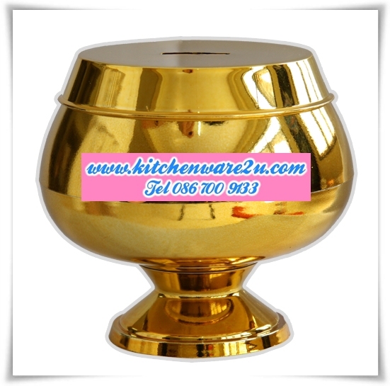 P07067 ออมสิน บาตรพระ พลาสติก มันวาว (เส้นผ่าศูนย์กลางกลางฝาบาตร 13 ซม.) ราคาส่งต่อ 1 โหล:12 ใบ:เฉลี่ย 100 บ/ใบ