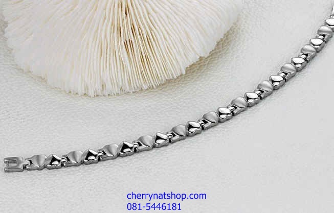 พร้อมส่งสร้อยข้อมือแม่เหล็กเพื่อสุขภาพ สร้อยข้อมือไทเทเนียมเจอรเมเนียม รุ่นFA