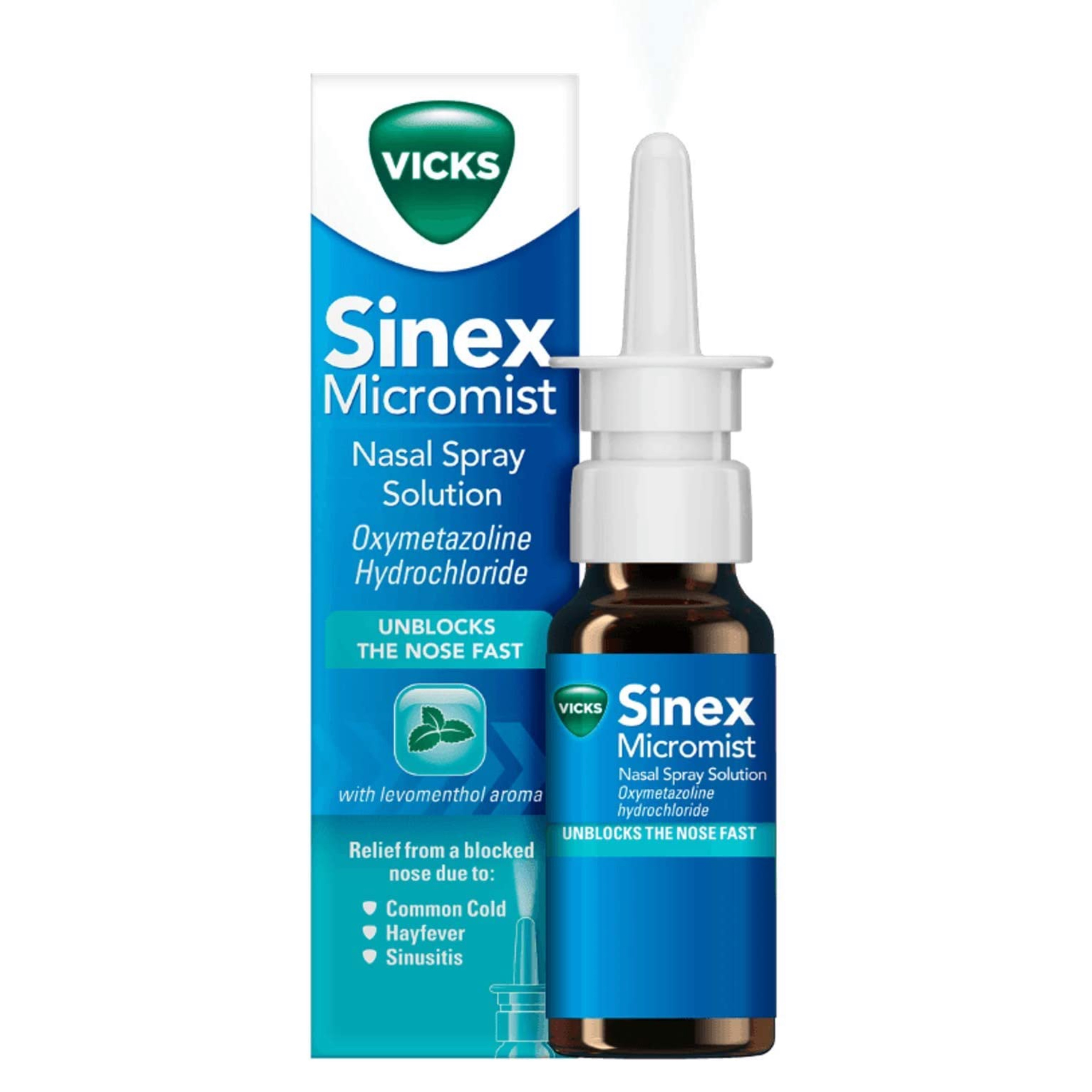 สเปรย์พ่นจมูกบรรเทาอาการหวัดและไซนัส Vicks Sinex Micromist Nasal Spray