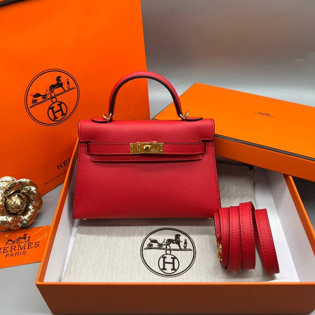 กระเป๋า hm kelly mini leather 19 cm มินิ