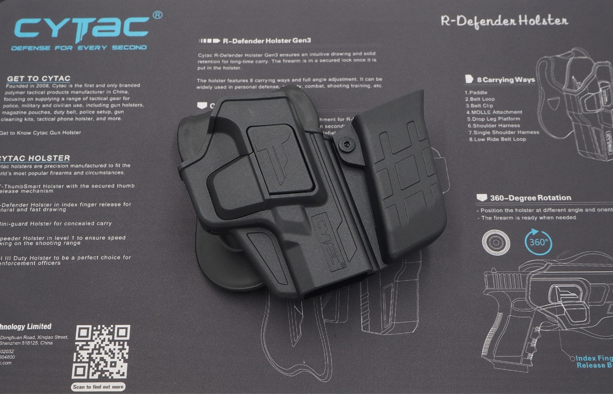 CYTAC thailand ซองพกนอกปลดนิ้วชี้ G19 + ซองแม็กกาซิน ( G19 Holster & Mag Pouch Combo )