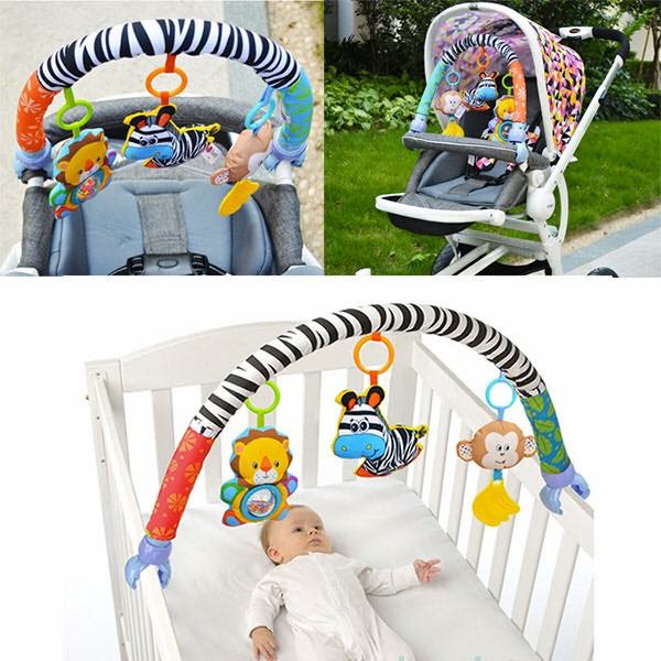 โมบายติดรถเข็น คาร์ซีท และเปลเด็ก Sozzy Animal Jungle Travel Arch