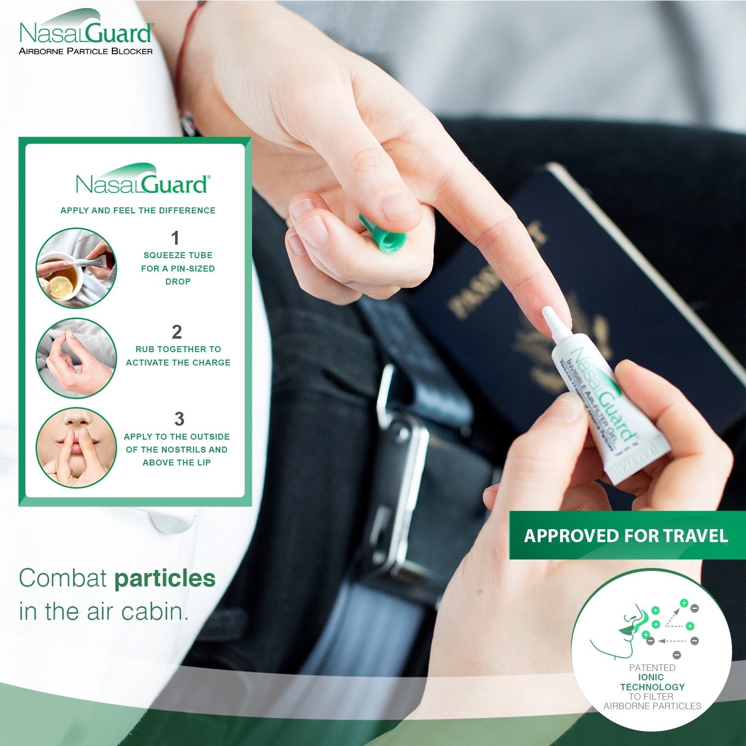 เจลป้องกันสิ่งปนเปื้อนในอากาศชนิดทา NasalGuard Airborne Particle Blocker (3g)