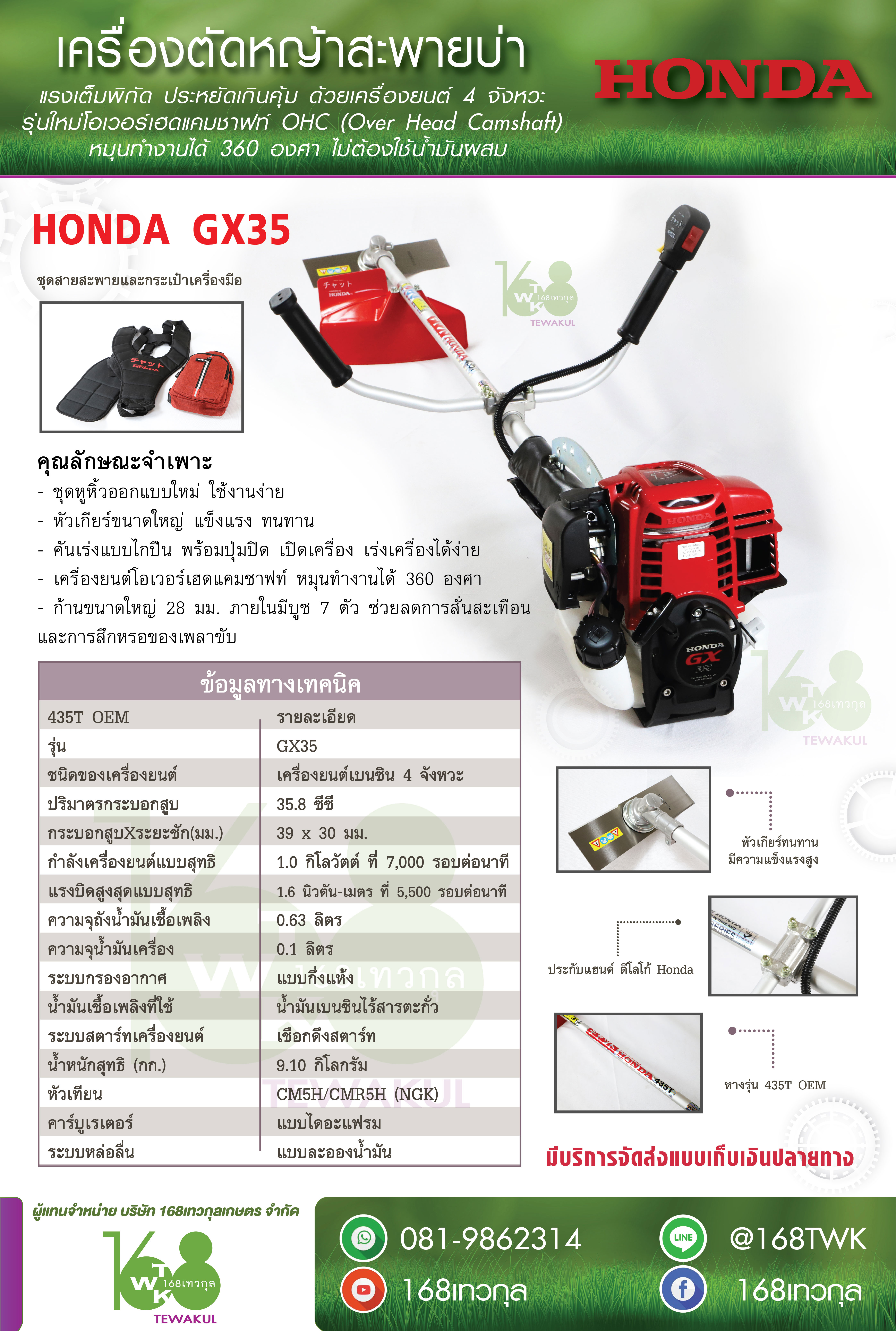 เครื่องตัดหญ้าฮอนด้าGX35