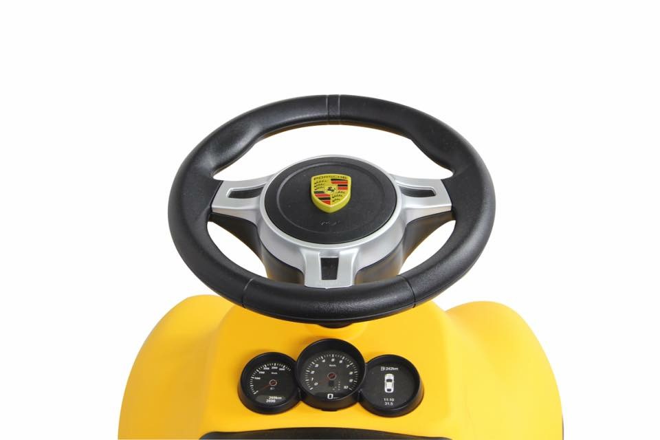 รถซุปเปอร์คาร์ขาไถลิขสิทธิ์แท้ของรถยนต์ Porsche รุ่น Porsche 911 Turbo Push Car - Yellow