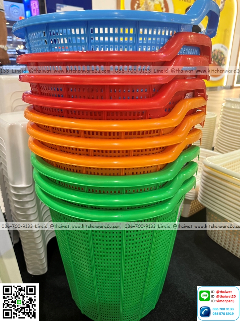 P04973 ตะกร้า ตาถี่ (กว้าง 31.2 ยาว 31.2 สูง 31.2 ซม.) เกรดเอ อย่างหนา คุณภาพดี สีสวย No.531 ราคาส่งต่อโหล : 12 ใบ (เฉลี่ย 37.5 บ/ใบ)