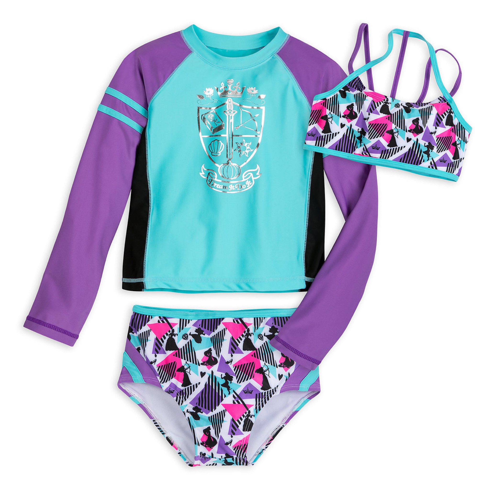 ชุดว่ายน้ำสำหรับเด็ก Disney Princess Swimwear Set for Girls by Our Universe