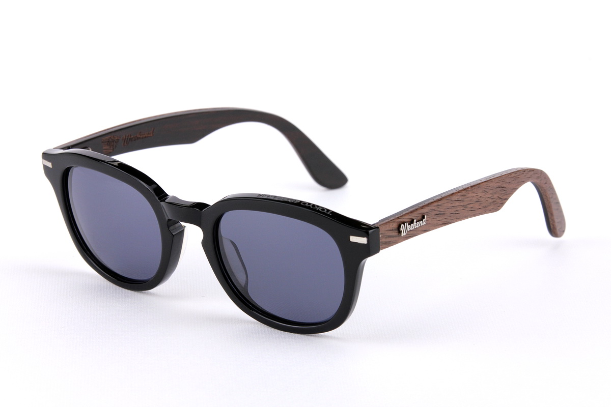แว่นกันแดดขาไม้ Weekend Duet Collection Tokyo Black (Dark)
