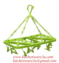 P00288 พวงตากผ้าเหลี่ยมพับได้ 20 ตัว (ราคาส่งต่อ 1 โหล: 12 ชุด)