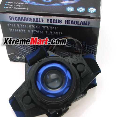ชุดเซตไฟฉายคาดหัวซูม Ultrafire SL-K16 18000W Blue Focus แสงขาว 3 Mode Zoom LED Headlamp Flashlight