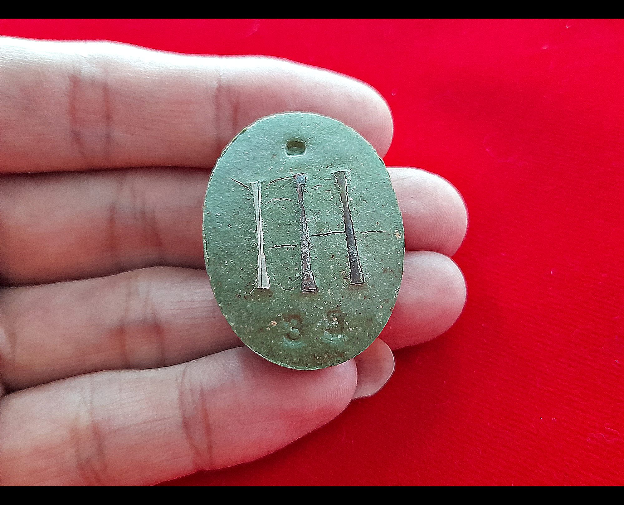 เหรียญศิวลึงค์(หัวปลัดขิก 11รุ่ม1 โยนี พ่อกำเนิด แม่กำเนิด แม่ยั่ว ) ฝั่งตะกรุด3ดอก เนื้อผง สีเขียวเหนียวทรัพย์(เมตตา เสน่ห์ ลาภ) #รับประกันแท้ - หลวงปู่อุดมทรัพย์(พระอาจารย์จ่อย) วัดเวฬุวัน จ.ศรีสระเกษ จัดสร้างและดำเนินการปลุกเสก