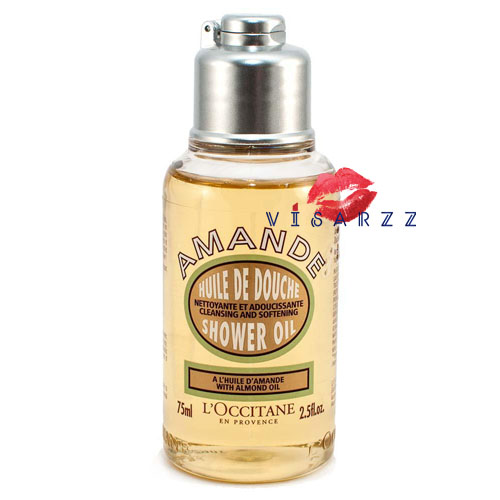 L'occitane Almond Shower Oil 75mL ชาวเวอร์ ออยล์ ขจัดสิ่งสกปรกอย่างล้ำลึก เมื่อสัมผัสกับน้ำ เนื้อออยล์จะกลายเป็นครีมน้ำนมละเอียดอ่อนที่ซึมซาบเข้าบำรุงผิวให้ชุ่มชื่นและนุ่มนวลเรียบลื่น
