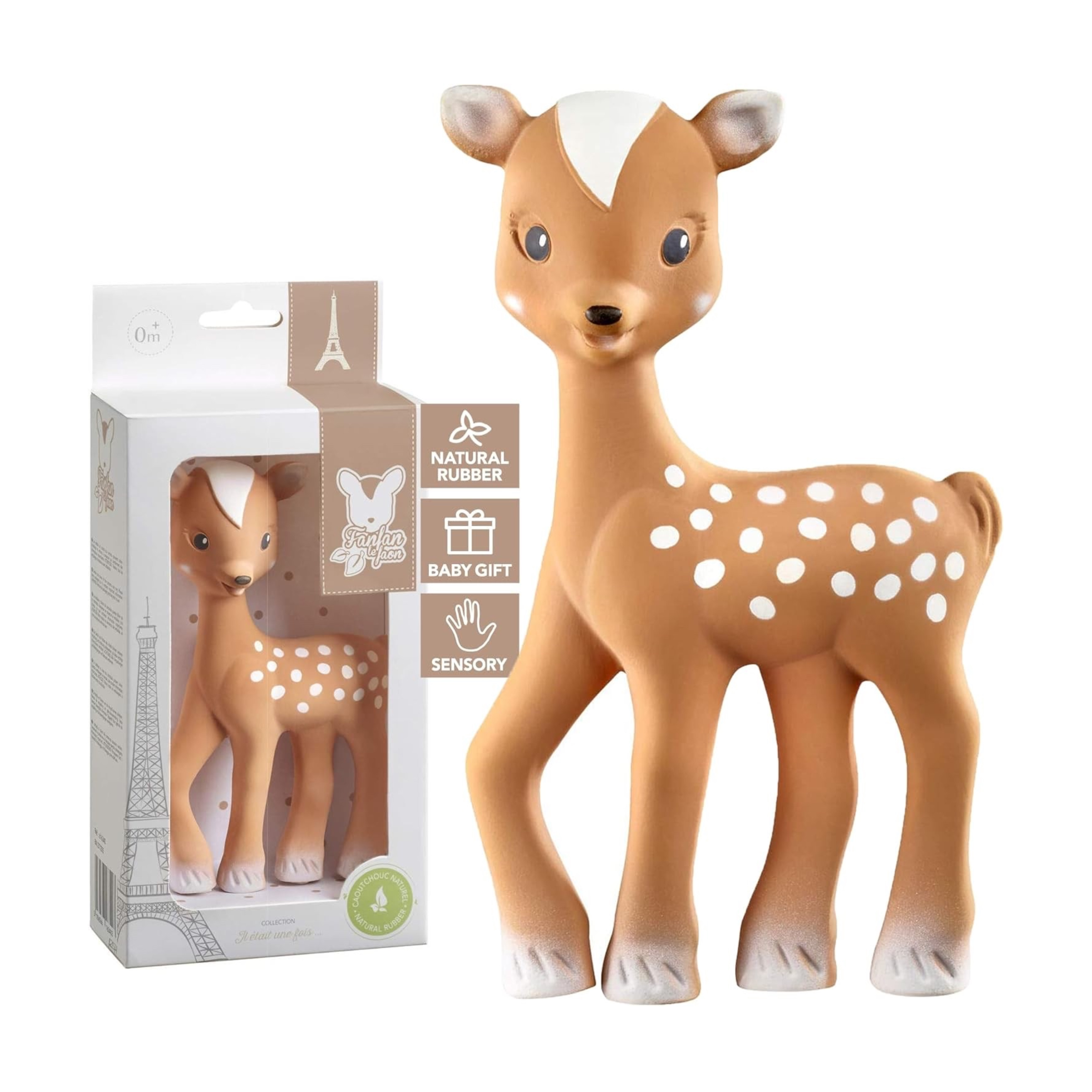 ยางกัดกวางน้อยปลอดสารพิษ Sophie la Girafe Fanfan le Faon Natural Rubber Teether Toy