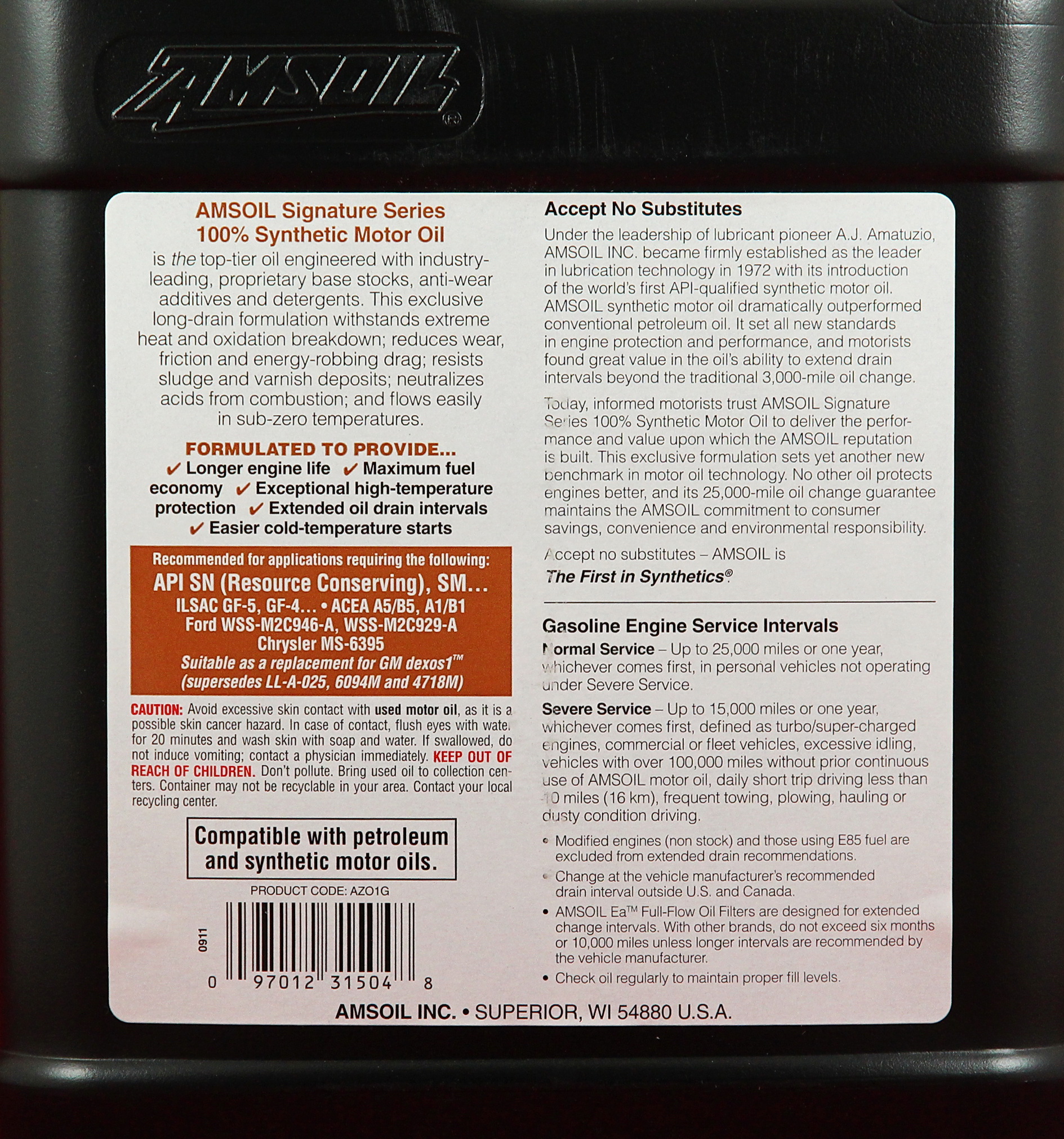 Amsoil Signature SAE 0W-30