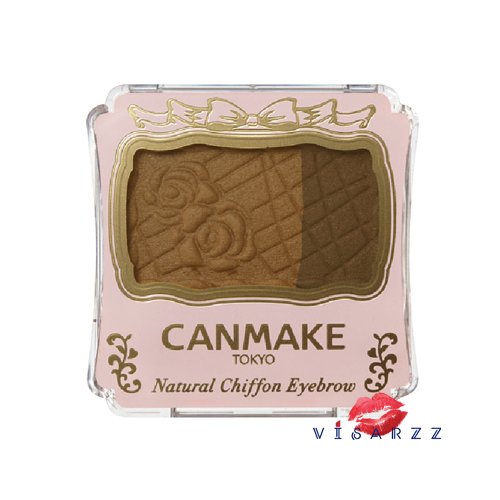 (#03) Canmake Natural Chiffon Eyebrow 03 Cinnamon Cookie (Natural Yellowish Brown) พาเลตคิ้ว 2 สีให้คิ้วติดทนสวยมีมิติดูซอฟท์เป็นธรรมชาติ มาพร้อมกับแปรง 2 หัว ช่วยให้แต่งคิ้วออกมาสวยได้รูปสวยเป๊ะ