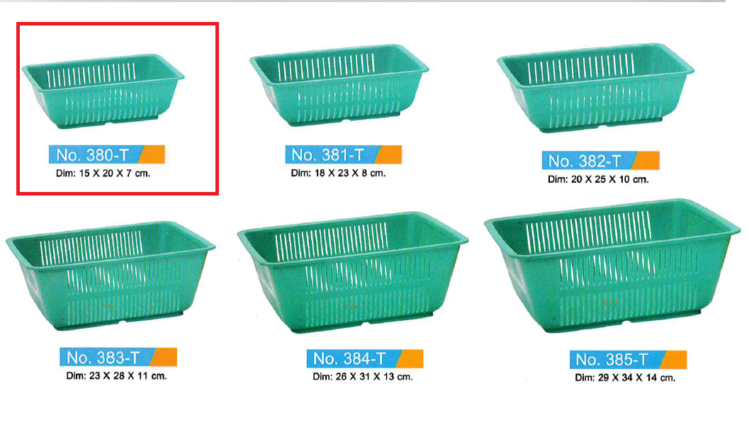 P12373 ตะแกรงเอนกประสงค์ ทรงลึก (15*20*7 cm) เกรดเอ No.380 ราคาขายส่งต่อ 1 โหล: 12 ใบ: เฉลี่ย 20 บต่อใบ