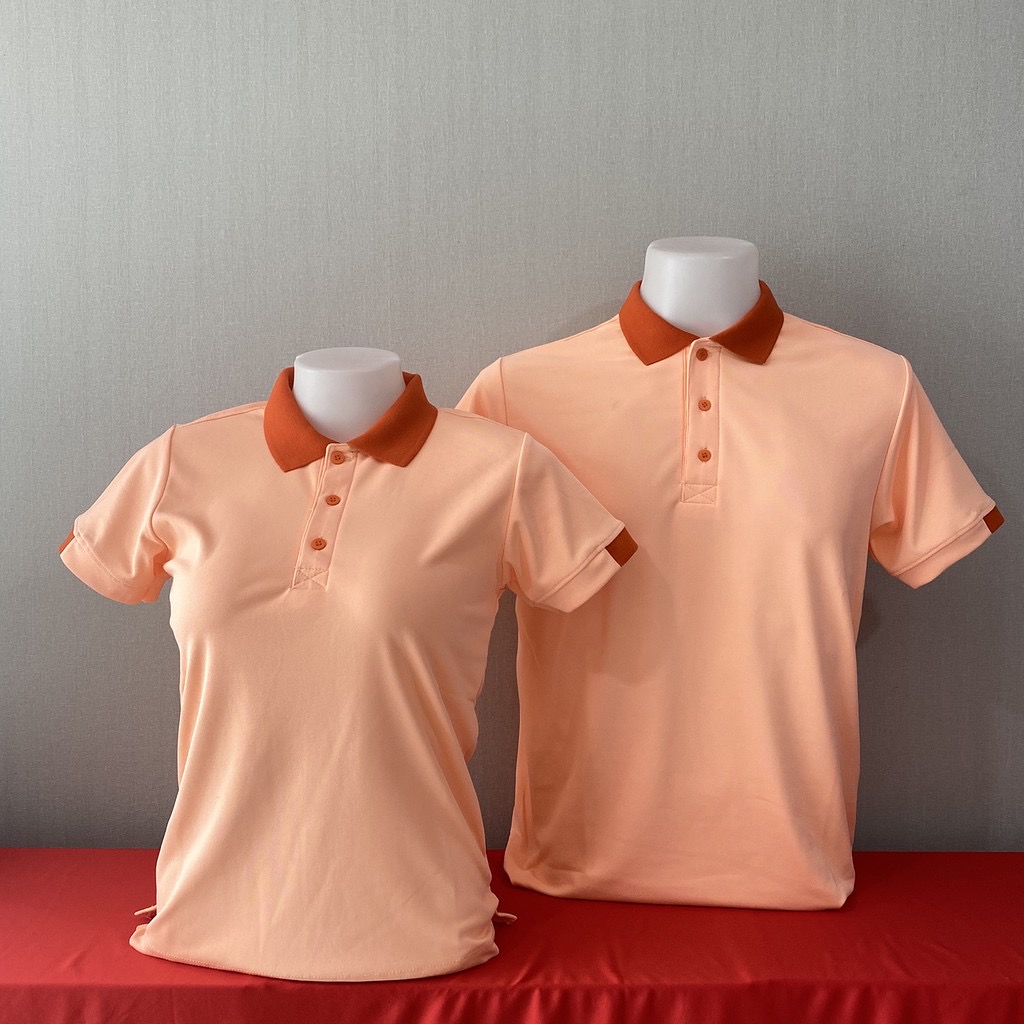 เสื้อฟอร์มพนักงาน เสื้อยืดปกโปโล เสื้อโปโลแขนสั้น สีโอโรสปกส้ม พร้อมส่ง SKU-03006 สีภาพ S-2XL