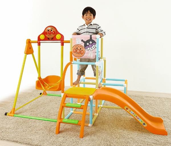 ชุดกิจกรรมปีนป่ายพร้อมชิงช้า Anpanman 4 Way Slide & Swing Jungle Gym