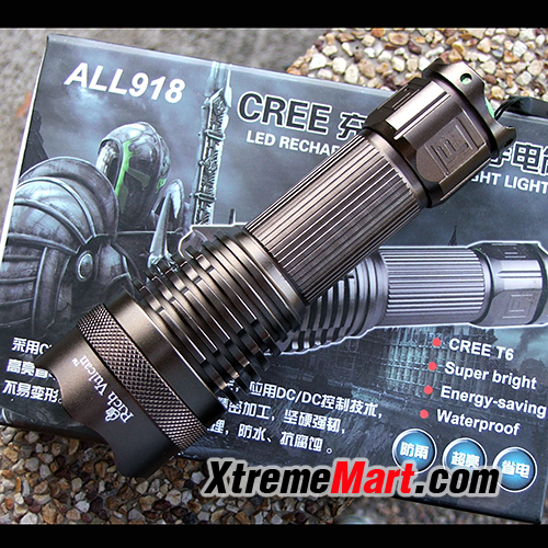 ชุดเซ็ตไฟฉาย Rich Vulcan รุ่น All 918 Cree XM-L T6 5-Mode 1000LM White LED Flashlight w/ Strap (1 x