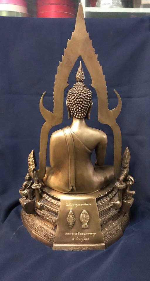 รูปหล่อ พระพุทธชินราช ปี๒๕๐๐ (หน้าตัก9นิ้ว สูงร23นิ้ว) พิธีมหาพุทธาภิเษก เนื้อทองเหลือง ถอดซุ้มเรือนแก้วได้