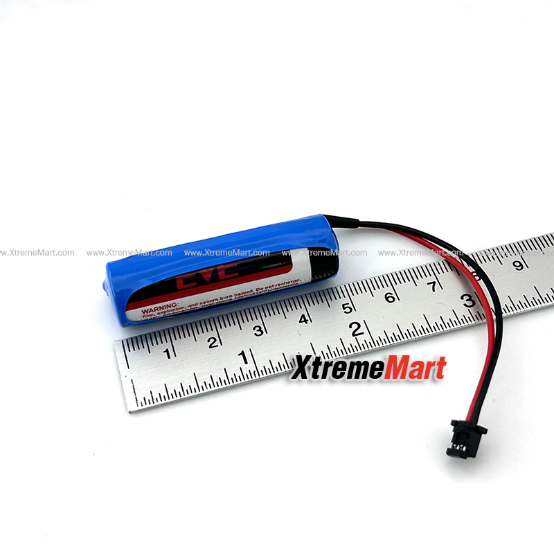 แบตเตอรี่ EVE ER14505 3.6V AALithium battery มีสาย ขั้วสีดำ