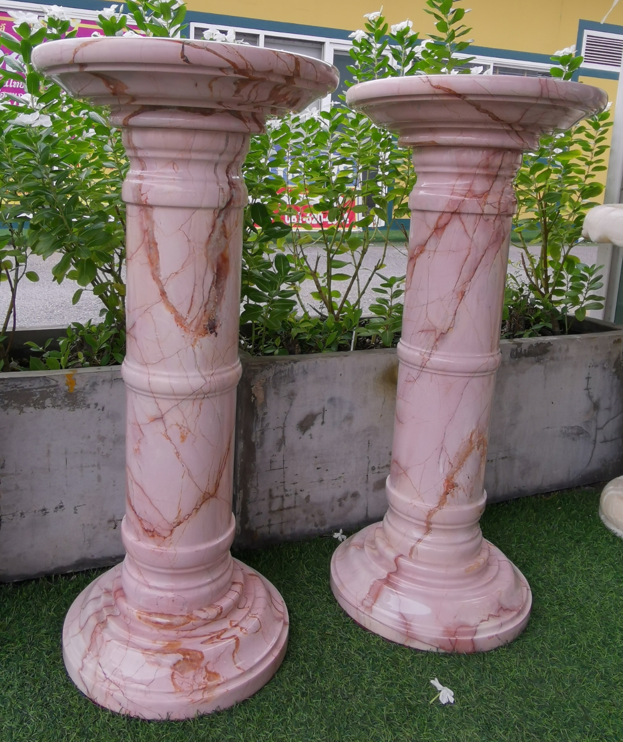 เสาโชว์หินอ่อนสีชมพู ขนาดสูง 80 เซนติเมตร