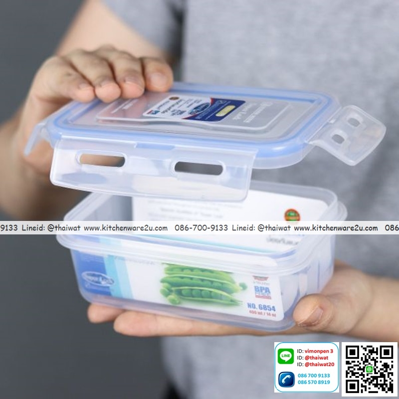 P10989 Superlock Premium กล่องอาหาร ความจุ 400 ml ขนาด 10x15x5.8cm. #6854 (ราคาส่งต่อ 12 ใบ: 45 บ.ต่อใบ)