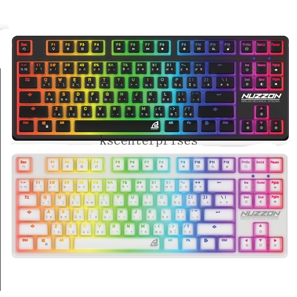 ส่งฟรี SIGNO E-Sport Wireless TKL Mechanical Gaming Keyboard รุ่น NUZZON KB-751 BLK (เกมส์มิ่ง คีย์บอร์ด) KB751 KB751W