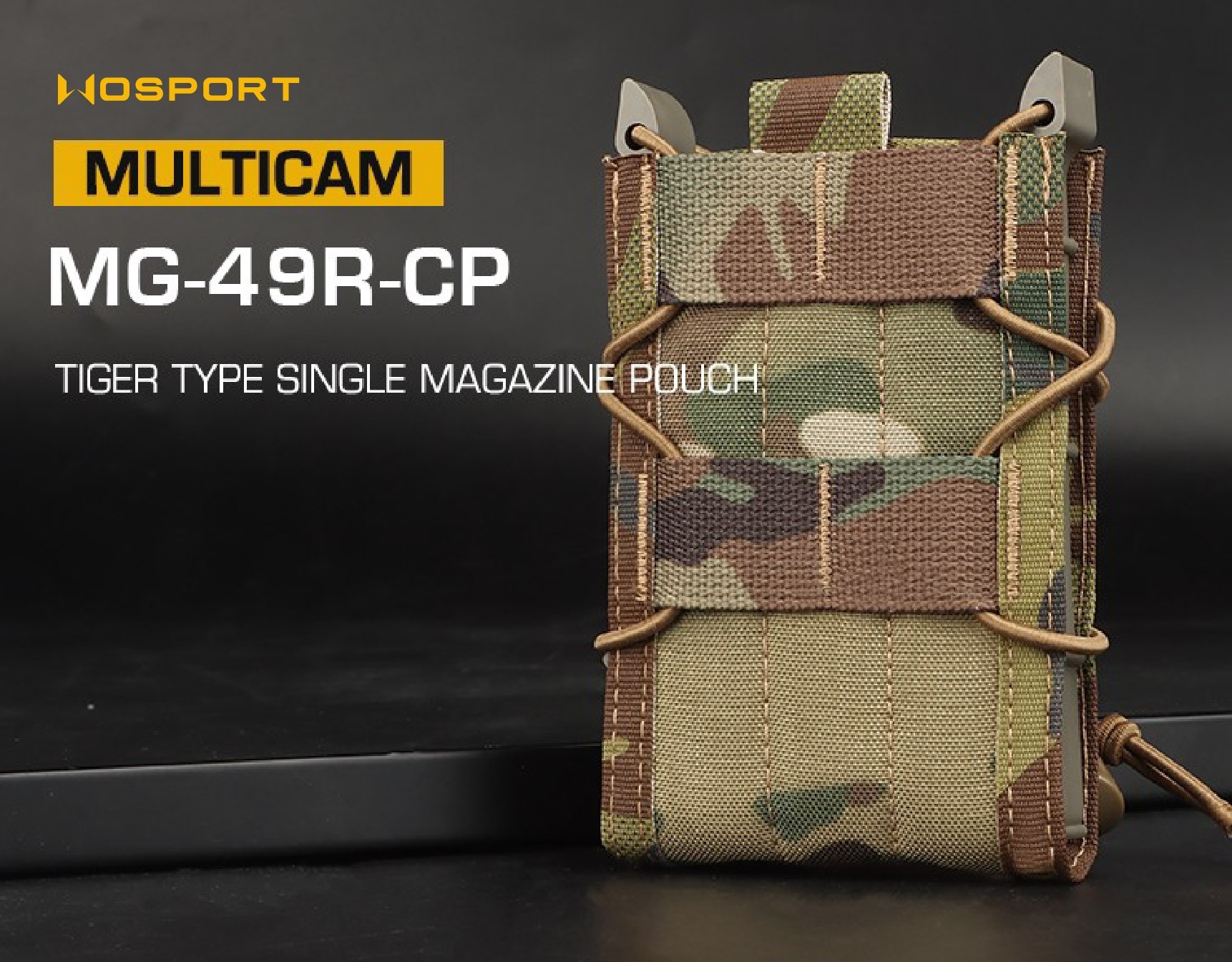 🇹🇭⫸ ซองแม็กกาซีน 5.56 ทรง TACO (Wosport) Tiger Type 5.56 Single Magazine Pouch [ MG-49 ]