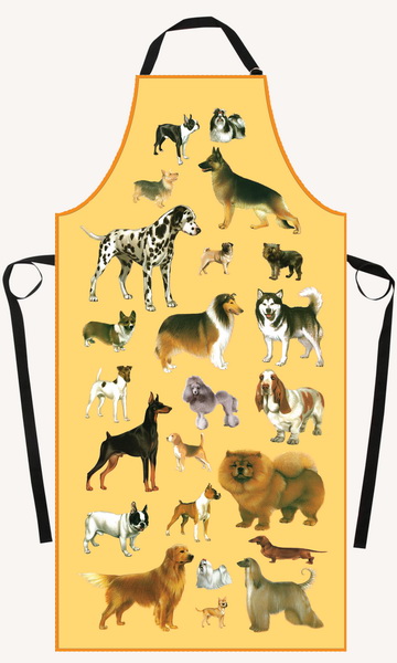 BKK Dog Print Waterproof Aprons Orange