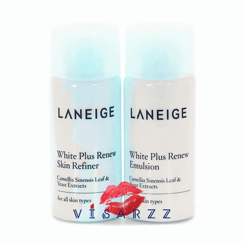 Laneige White Plus Renew Skin Refiner 15mL + White Plus Renew Emulsion 15mL โทนเนอร์พร้อมอีมัลชั่นบำรุงผิว เพื่อผิวขาวกระจ่างใส ลดเรือนจุดด่างดำบนใบหน้า