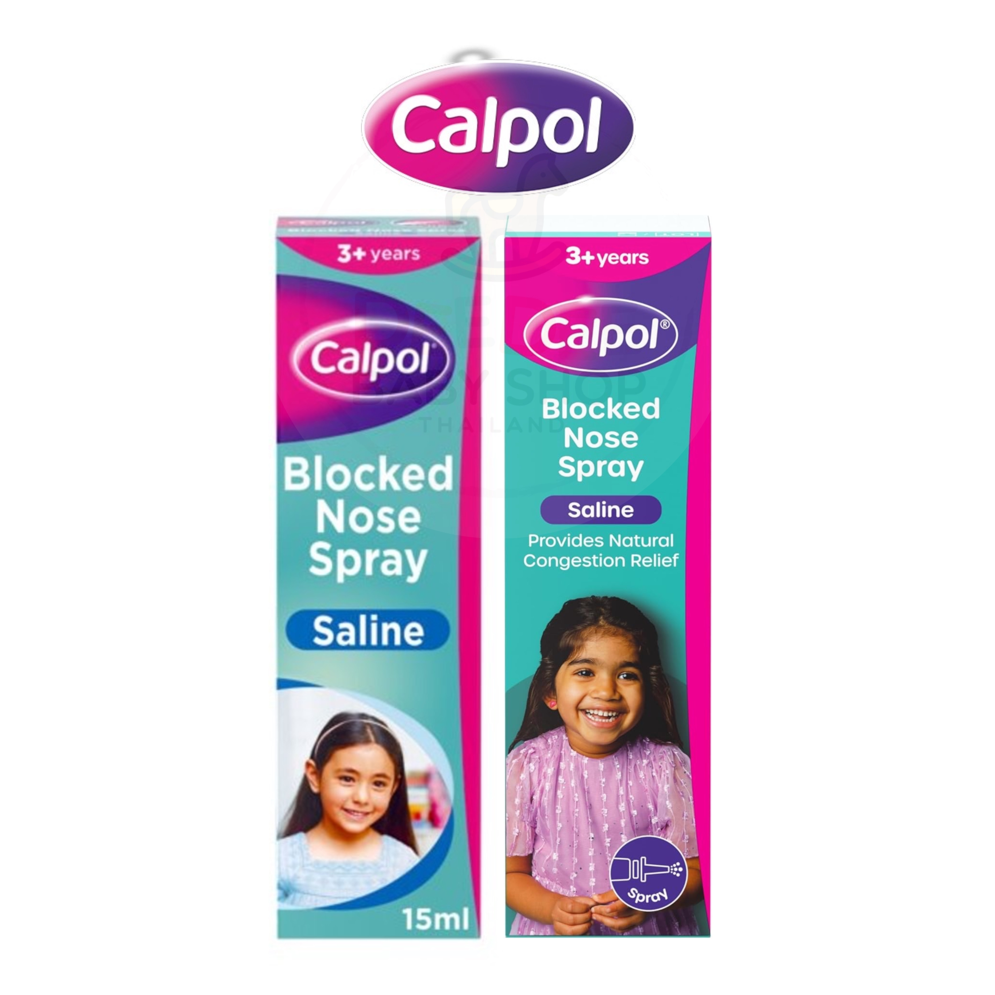 น้ำเกลือพ่นจมูกชนิดสเปรย์ Calpol Blocked Nose Saline Spray