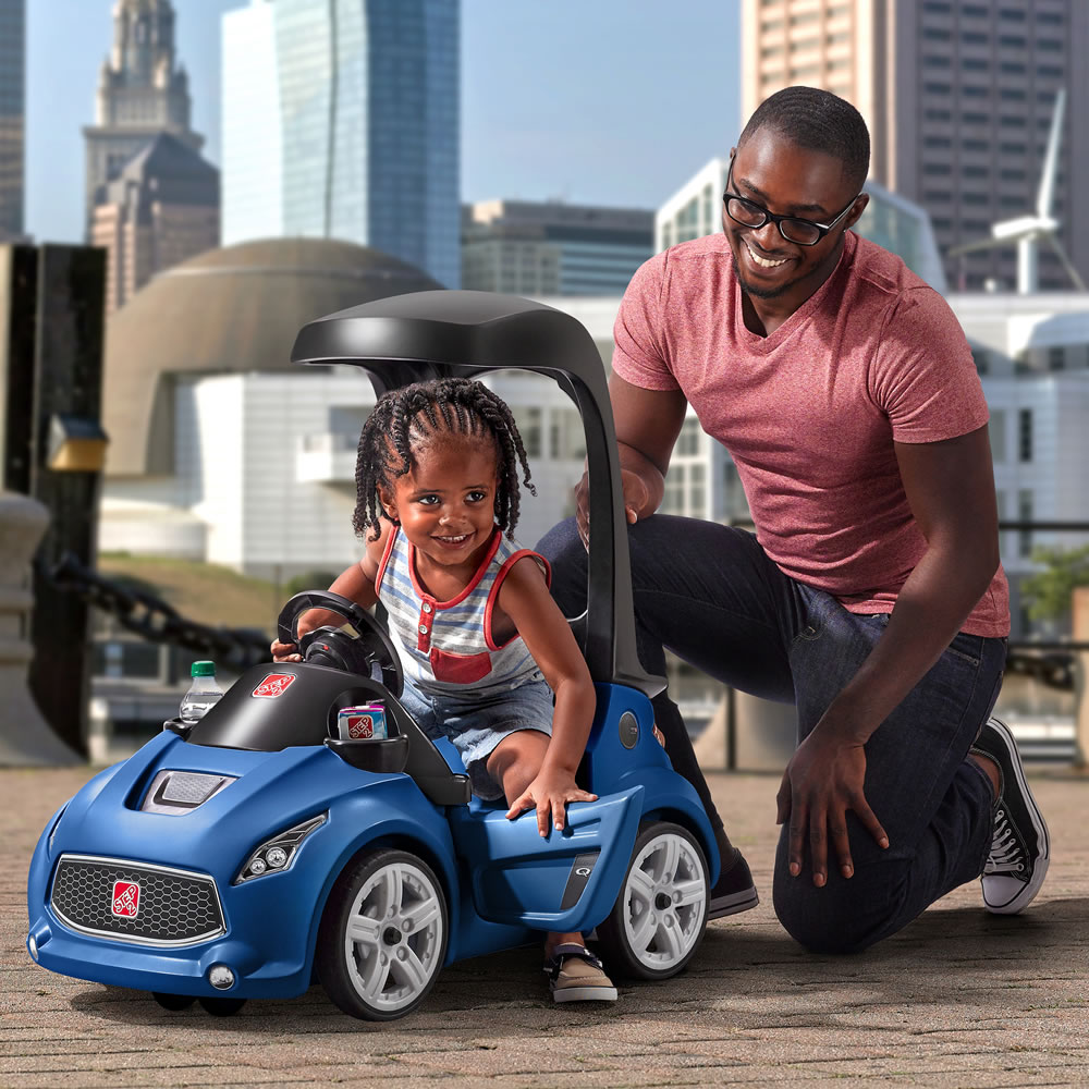 รถขาไถพร้อมหลังคามือจับ Step2 Turbo Coupe Foot-to-Floor (Blue)