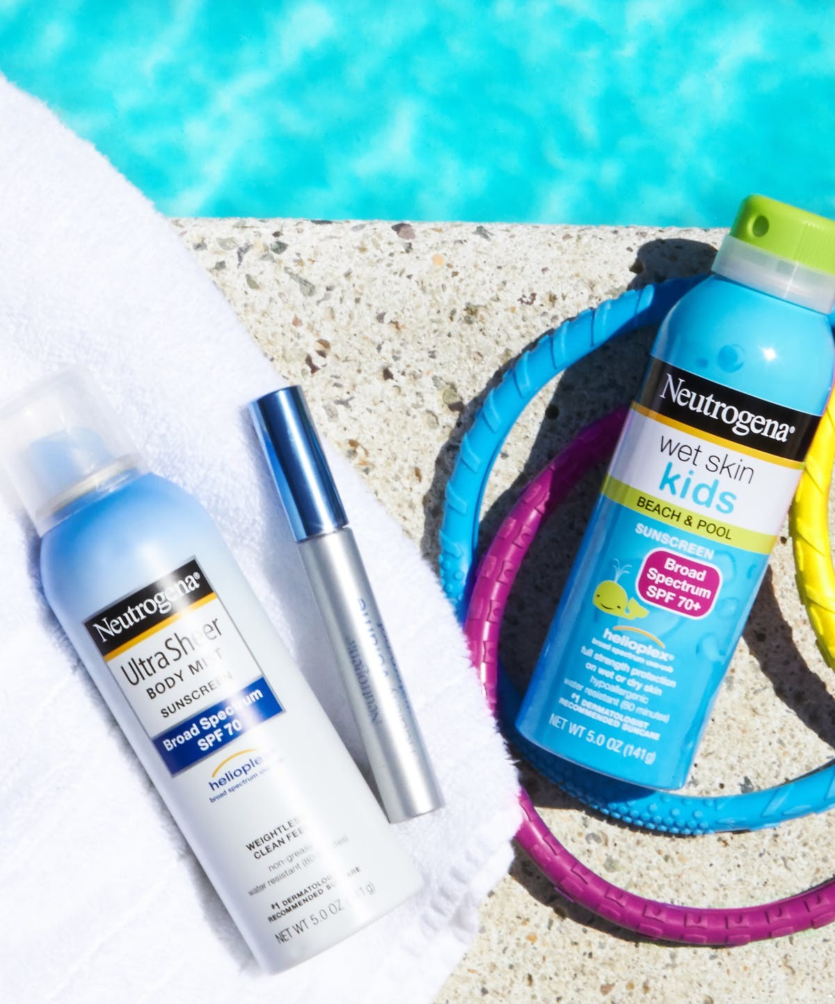 สเปรย์กันแดดสำหรับเด็ก Neutrogena Wet Skin Kids Beach & Pool Sunscreen Spray SPF 70+