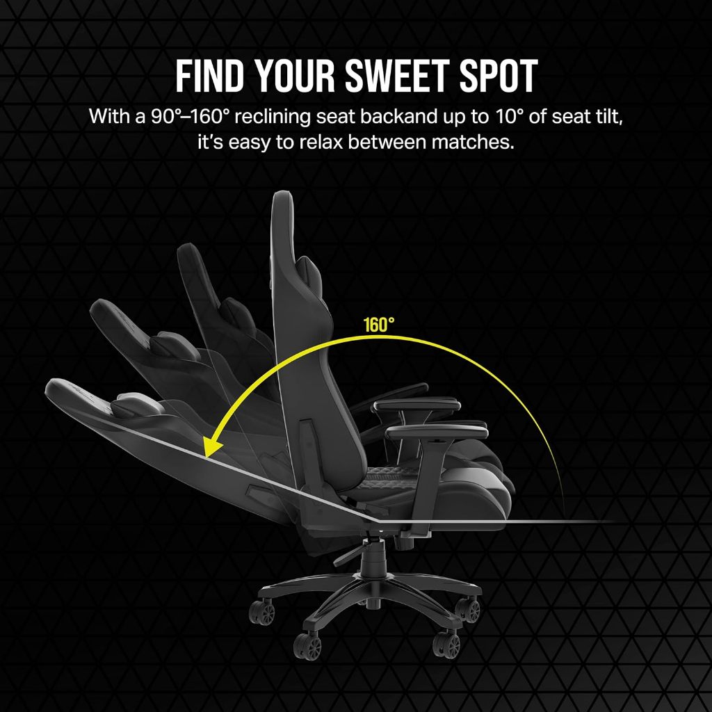 GAMING CHAIR Corsair TC100 Relaxed Gaming Chair, One Size, Black เก้าอี้ เก้าอี้เกมมิ่ง