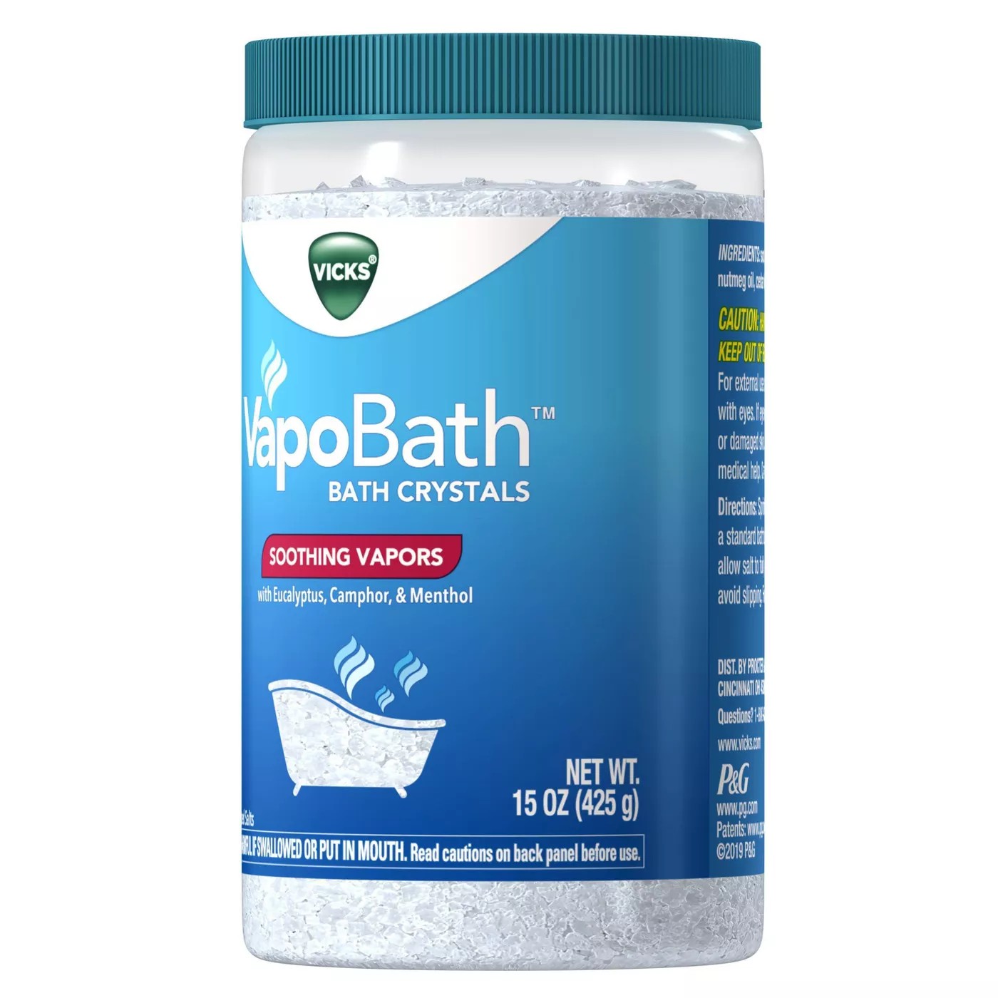 เกลืออโรมาบรรเทาอาการคัดแน่นจมูกและไอ Vicks VapoBath Soothing Vapors Bath Crystals