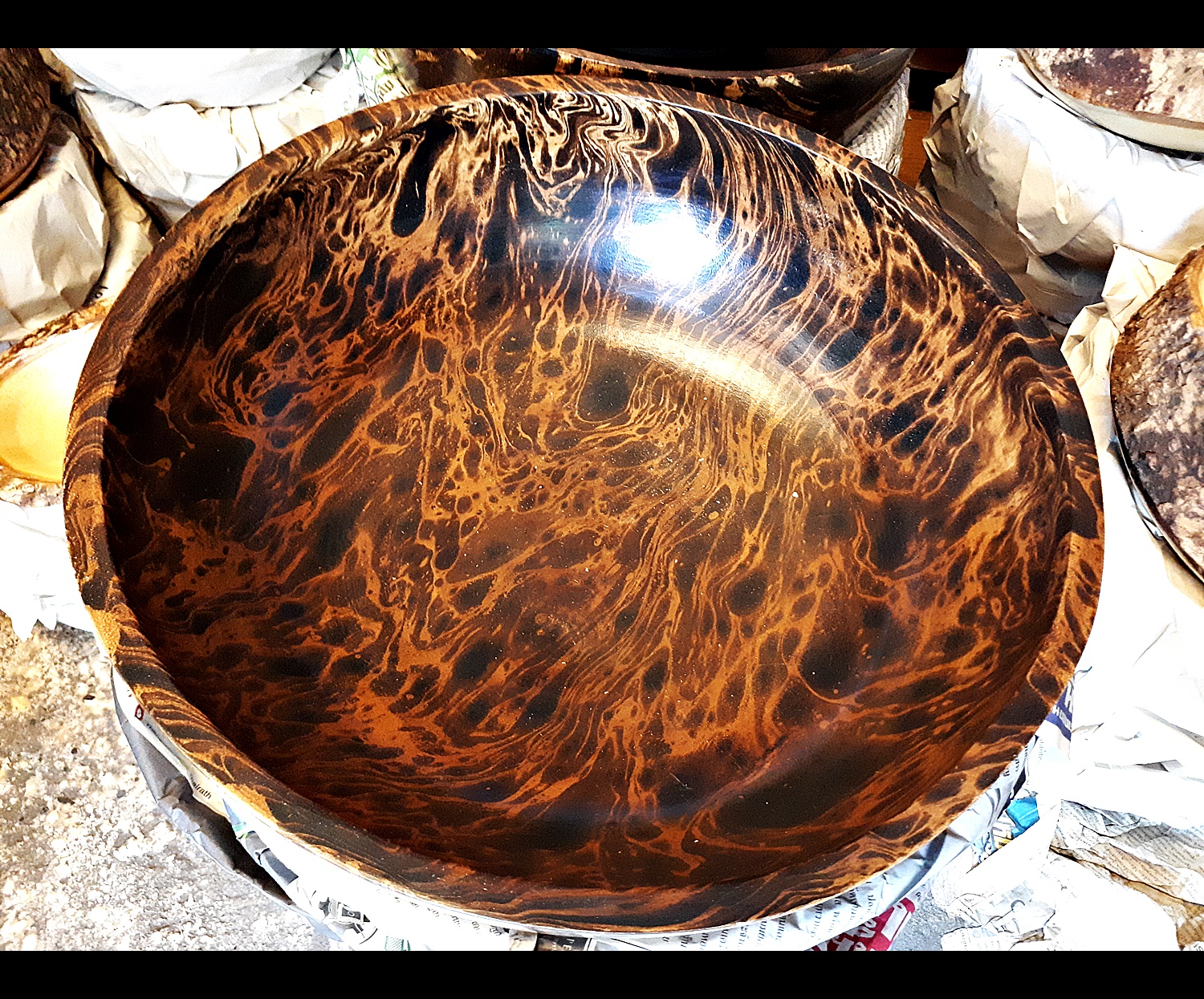 อ่างไม้ ล้างหน้า ล้างมือ สปา spa (ลายเสือ ลายไม้สลับฟันปลา) (ขายส่ง ขายปลีก)