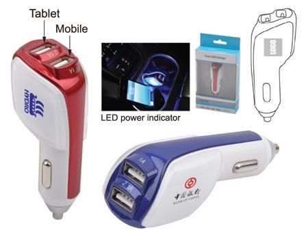 ที่ชาร์จมือถือในรถยนต์ มี USB 2 Port