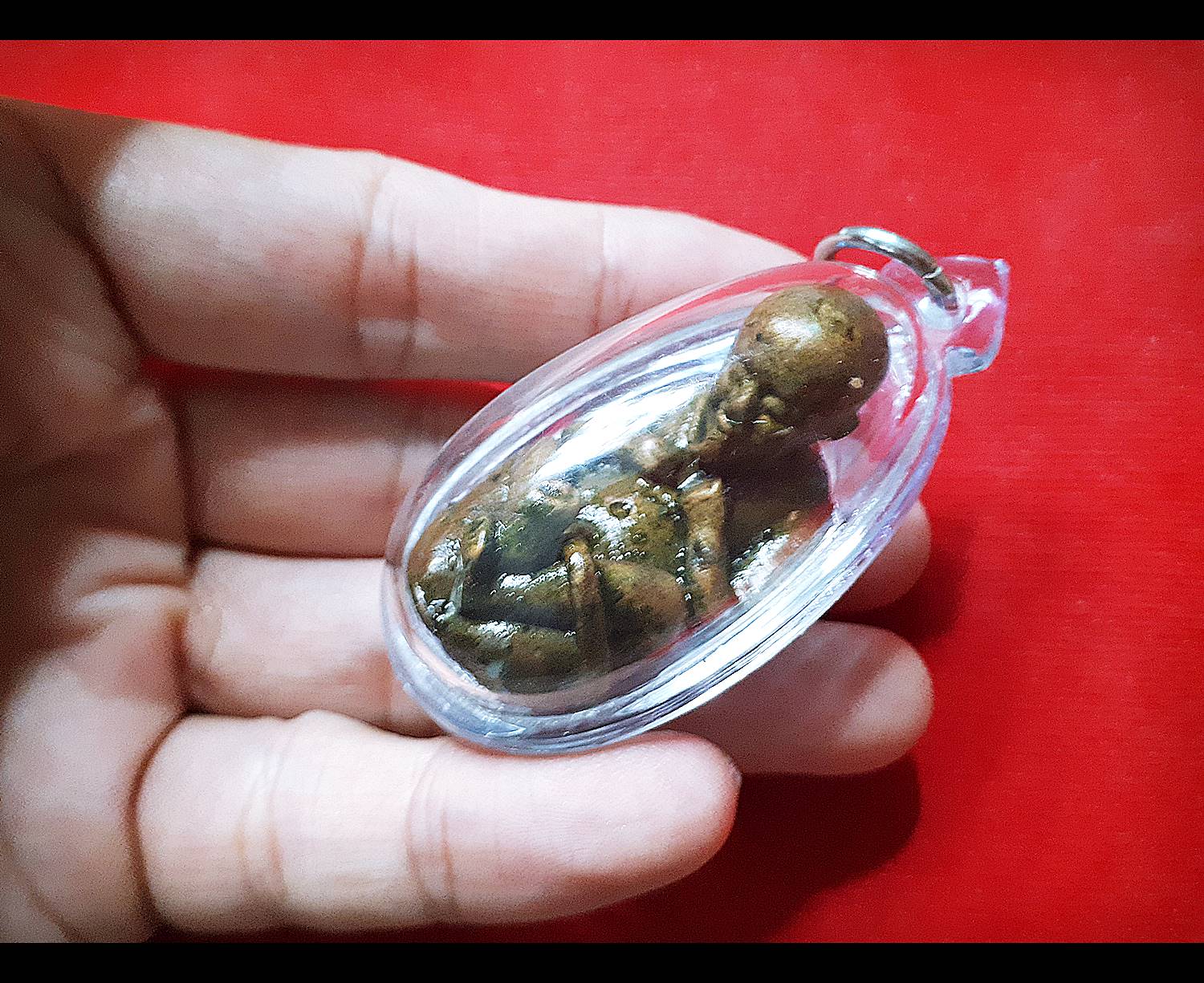 กุมารดูดรก แช่น้ำมัน เนื้อโลหะชนวน(สร้างจากชนวนพระกริ่งตระกูลชินบัญชร) ปี2554 - (อาจารย์ชินพร มูลนิธิหลวงปู่ทิม ปลุกเสกที่วัดละหารไร่)