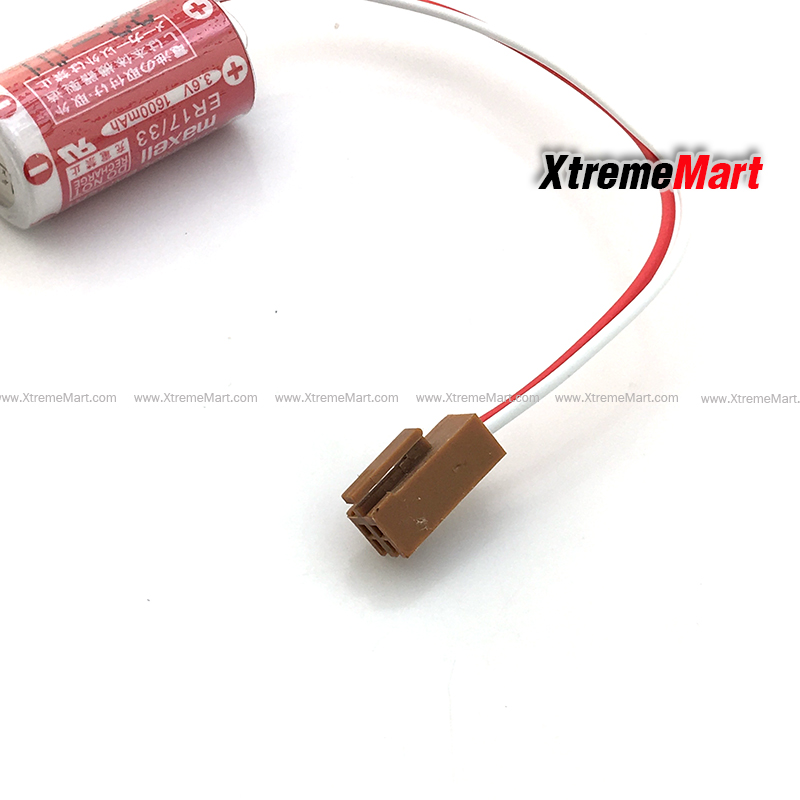 แบตเตอรี่ Maxell ER 17/33 Lithium Battery 3.6V 1600mAh มีสายและขั้วสีน้ำตาล (ก้อนละ)