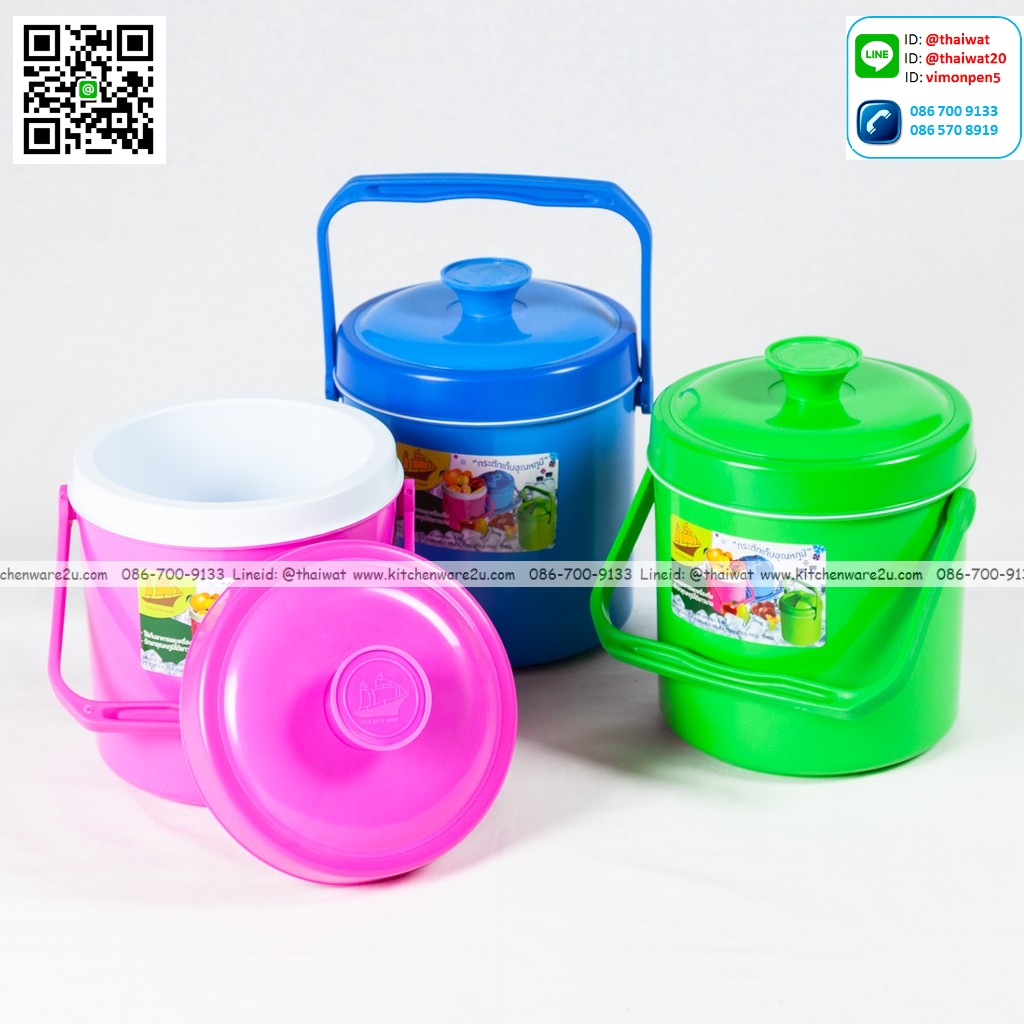 P11487 กระติกกลม 2.5 ลิตร (18*18*21.7 cm) สีหวาน เกรดเอ ราคาส่งต่อ 1 โหล: 12 ใบ: เฉลี่ย 47.5 บต่อใบ