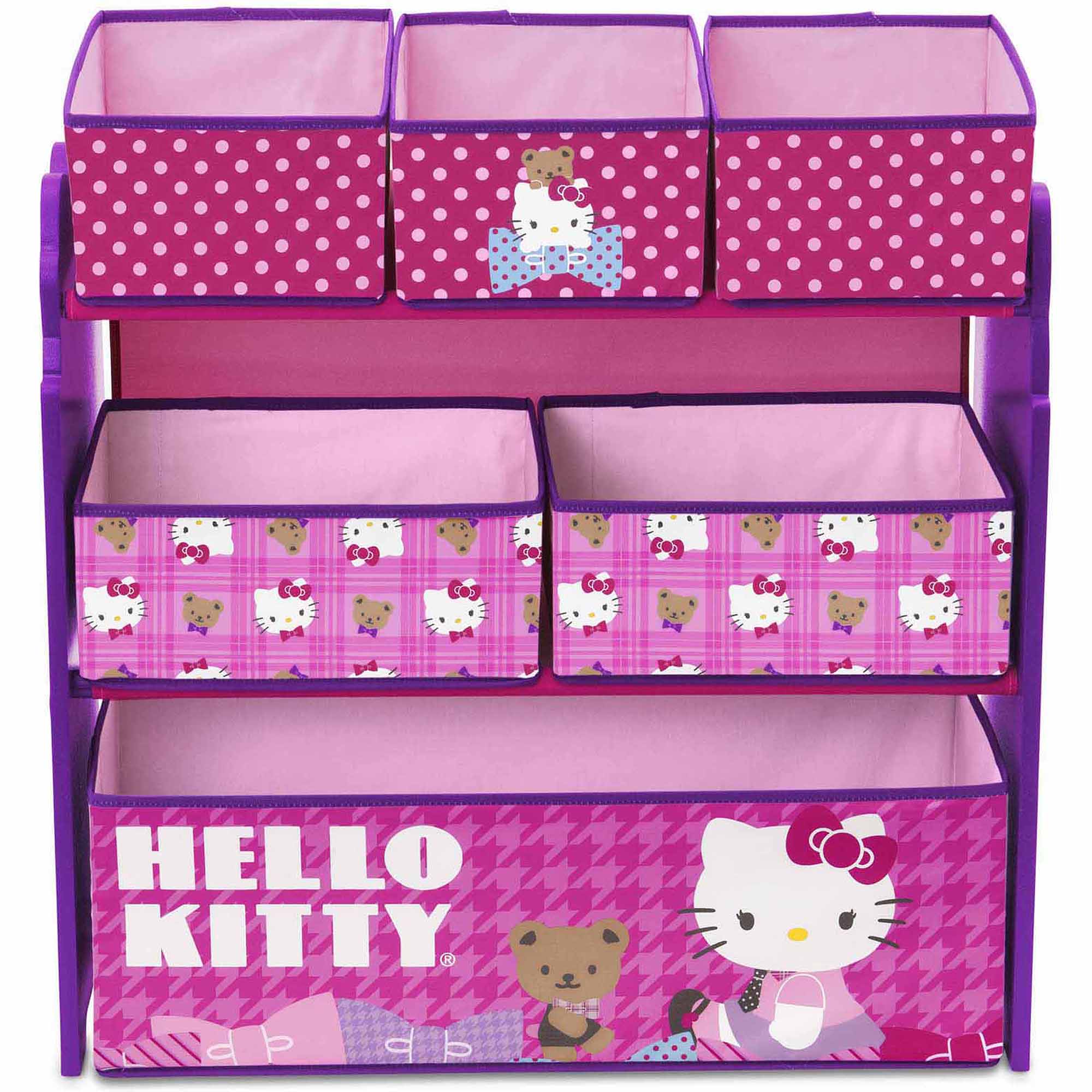 ชั้นเก็บของเล่นสำหรับลูกน้อย Delta Children Multi-Bin Toy Organizer (Hello Kitty)