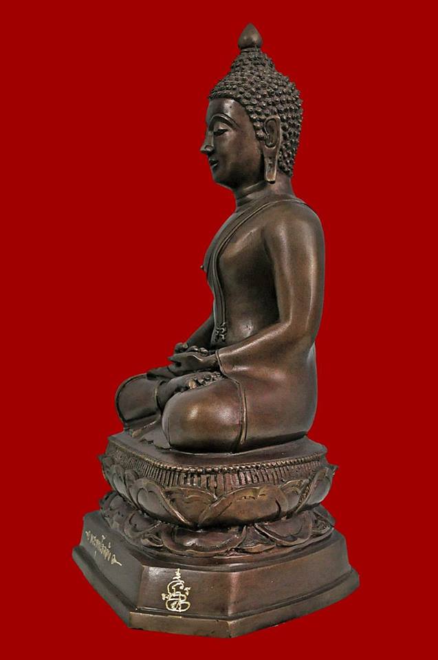 รูปหล่อ พระพุทโธคลัง แม่ชีบุญเรือน วัดอาวุธ (เนื้อโลหะ หน้าตัก 7 นิ้ว) ปี2561 #รับประกันแท้