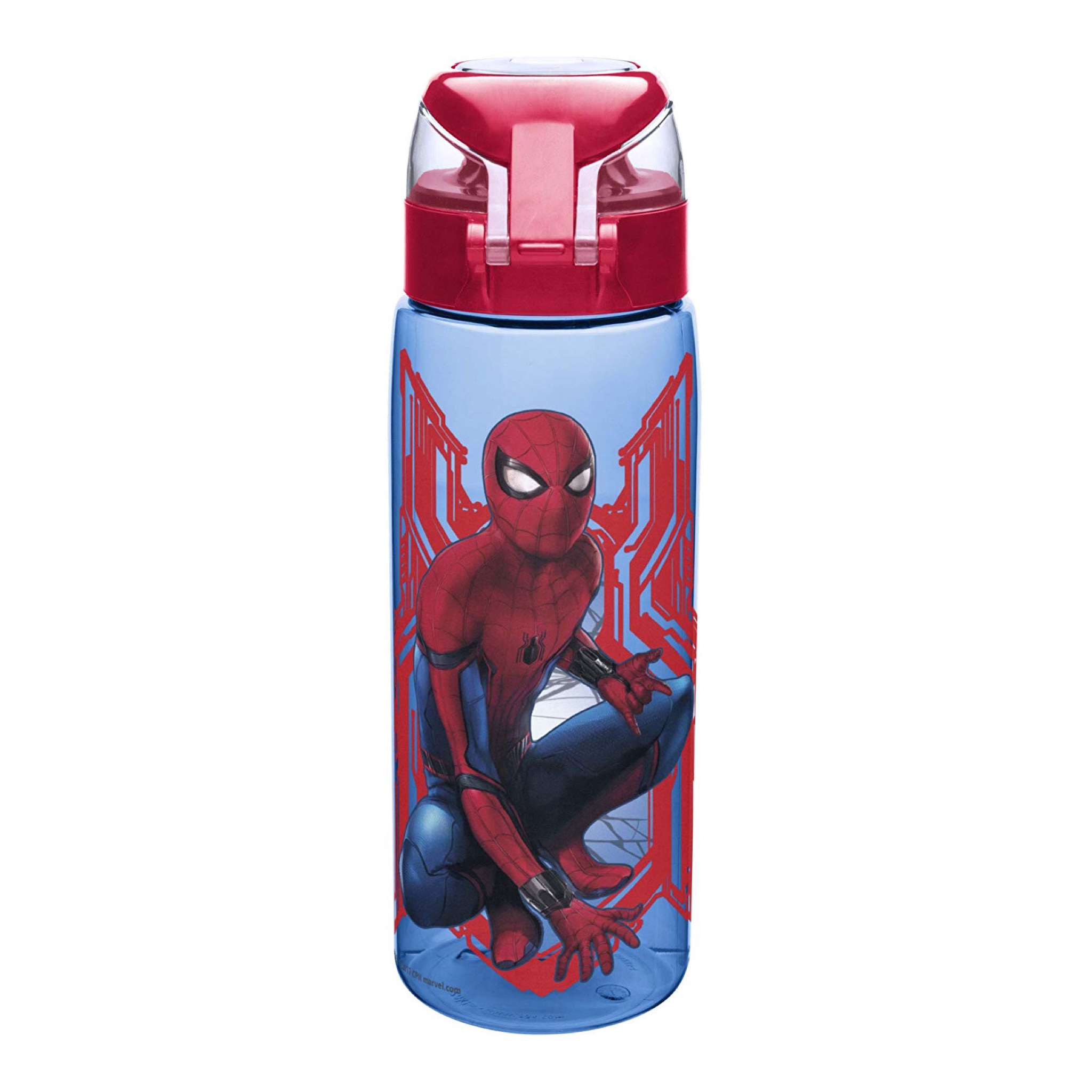 กระติกน้ำแบบยกดื่ม Zak! Tritan Water Bottle with Flip Top Cap and Loop (Spider-Man: Homecoming)