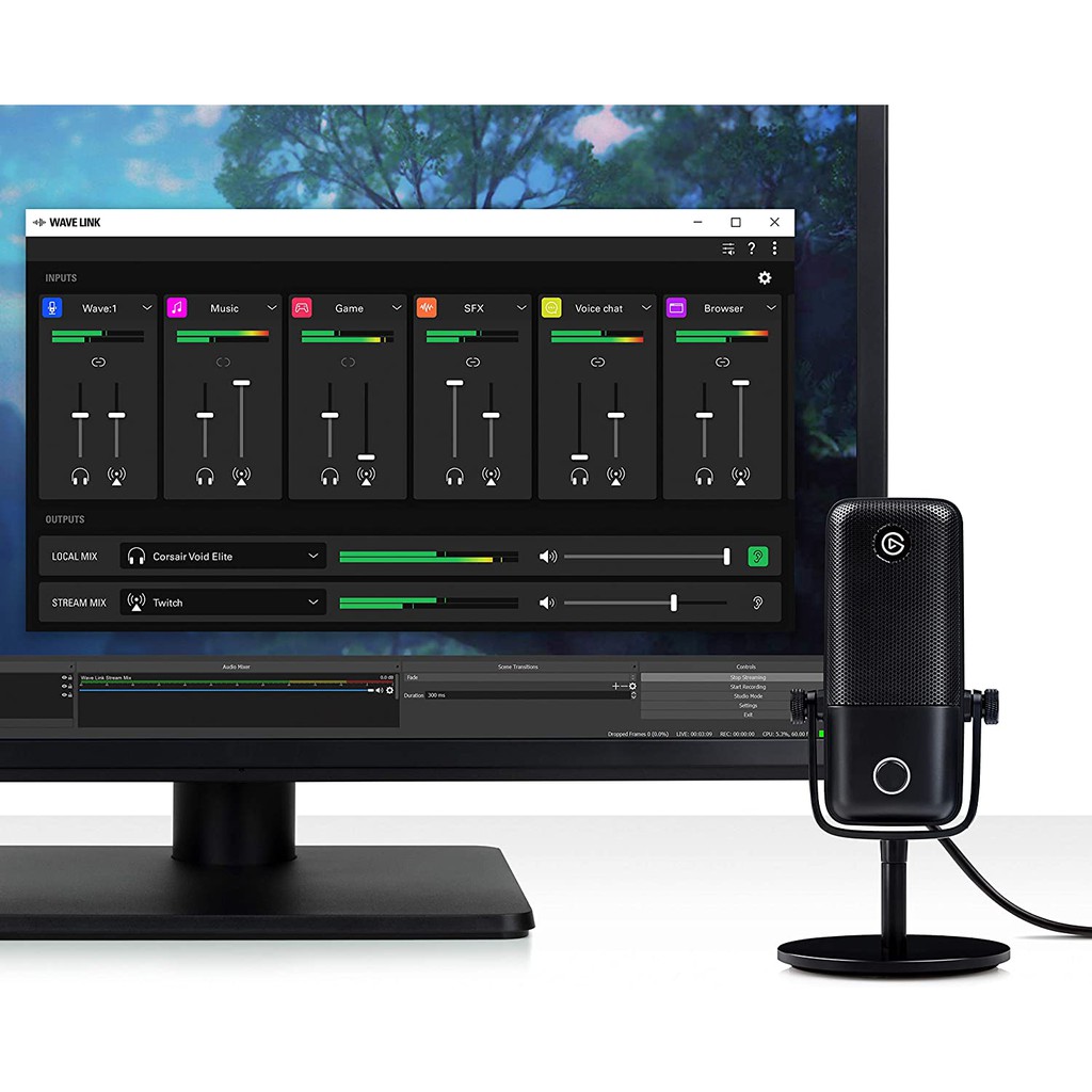 Microphone Streaming Elgato Wave:1, (ไมโครโฟนคอนเดนเซอร์) รับประกัน2ปี รับประกัน2ปี #ไมค์แคสเกม ไมค์อัดเสียง ไมค์ประชุม
