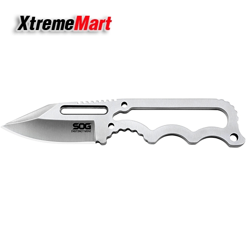 มีดพกซ่อนSOG Instinct Mini Neck Knife 2 Satin Plain Blade, Stainless Steel Handle