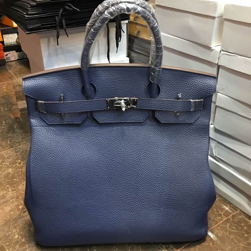 กระเป๋า hm birkin hac 40 สีน้ำเงิน
